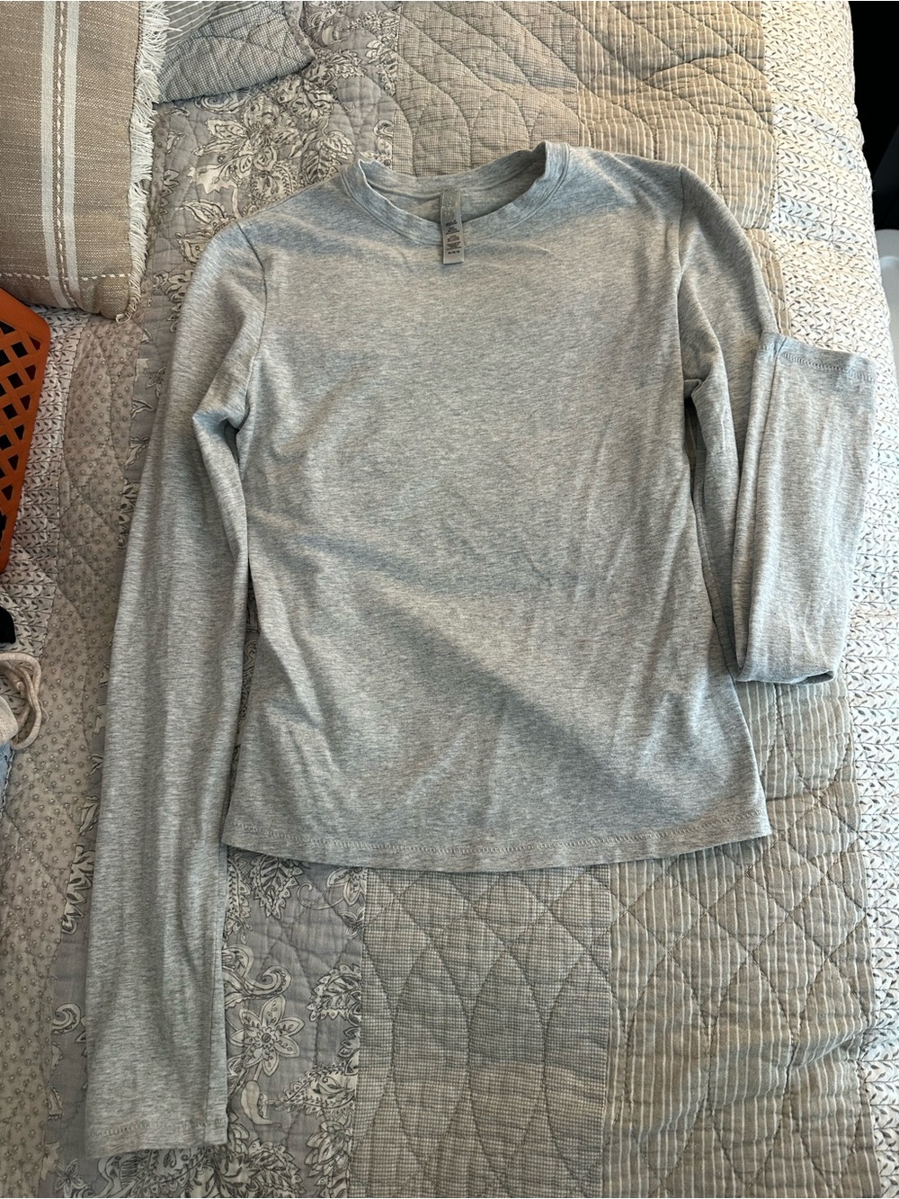 SKIMS Long Sleeve in Heather Gray